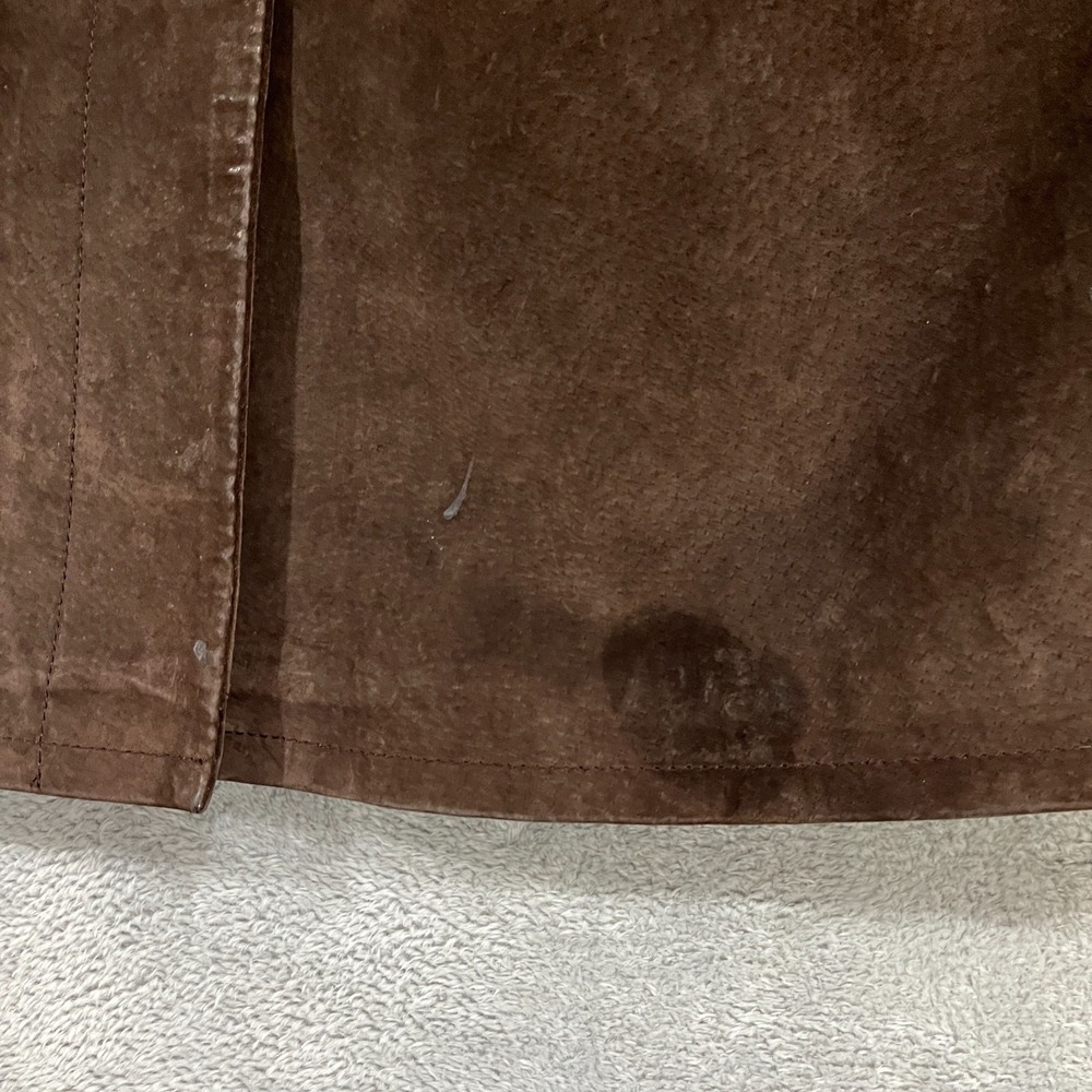 Vintage Bagatelle Coat Womens Medium Brown Suede Faux Fur Quilted 90s Western‎ - Picture 6 of 15